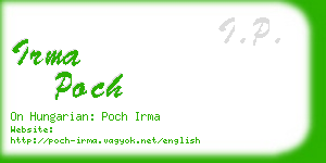 irma poch business card
